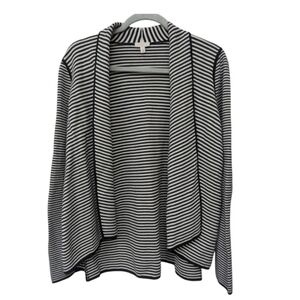 Talbot's medium open cardigan black and white